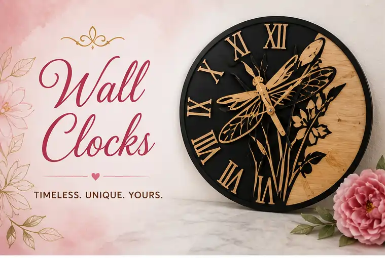 Custom laser cut wall clock